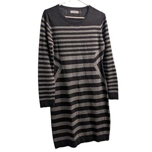 Calvin Klein Striped Sweater Dress S